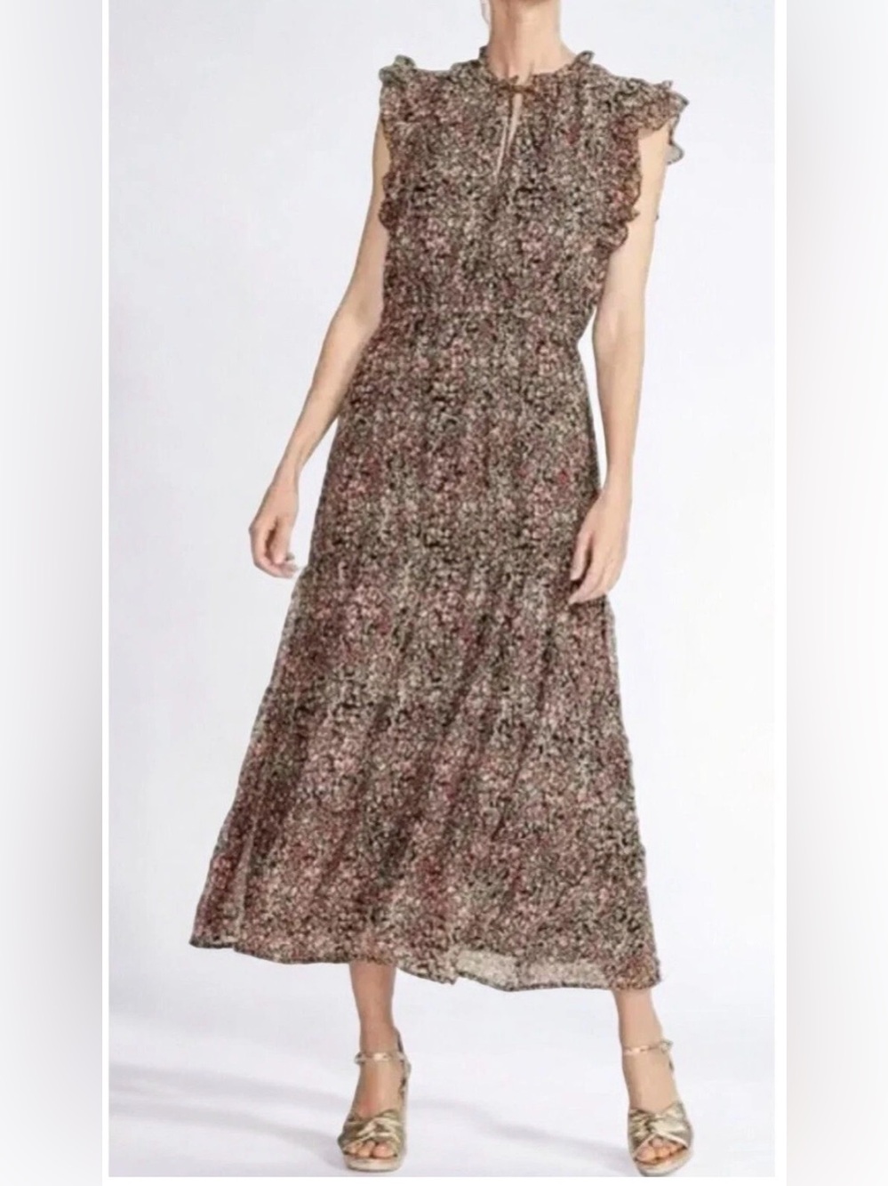 BB Dakota By Steve Madden Ditsy Dress Midi Size M